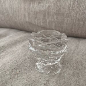 Elegant Clear Partylite Vintage Glass Candle Holder